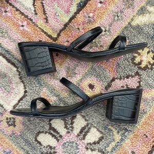 Steve Madden Issy black croc heels